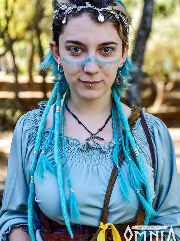 Caracterización fantástica con barba azul de Mutatio Morfi