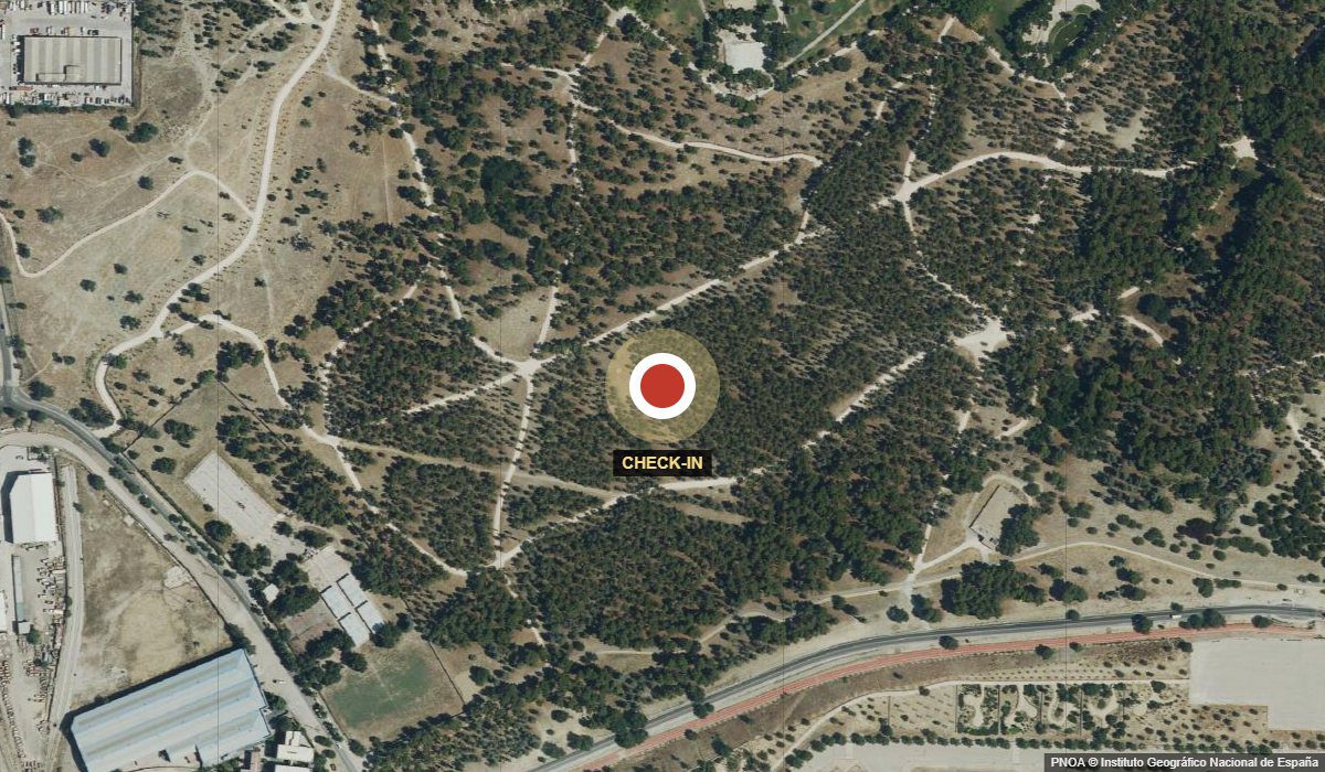 Mapa ampliado del punto de check-in